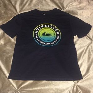 Quiksilver Little Boys XL//7X Short Sleeve Blue Orange Logo Tee T-Shirt Cotton